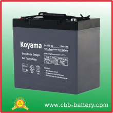 Tiefe Zyklus-Gel-Batterie 12V 55ah für Solar